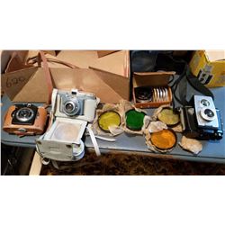 Lot Of Cameras (3) & Misc. Camera Accessories