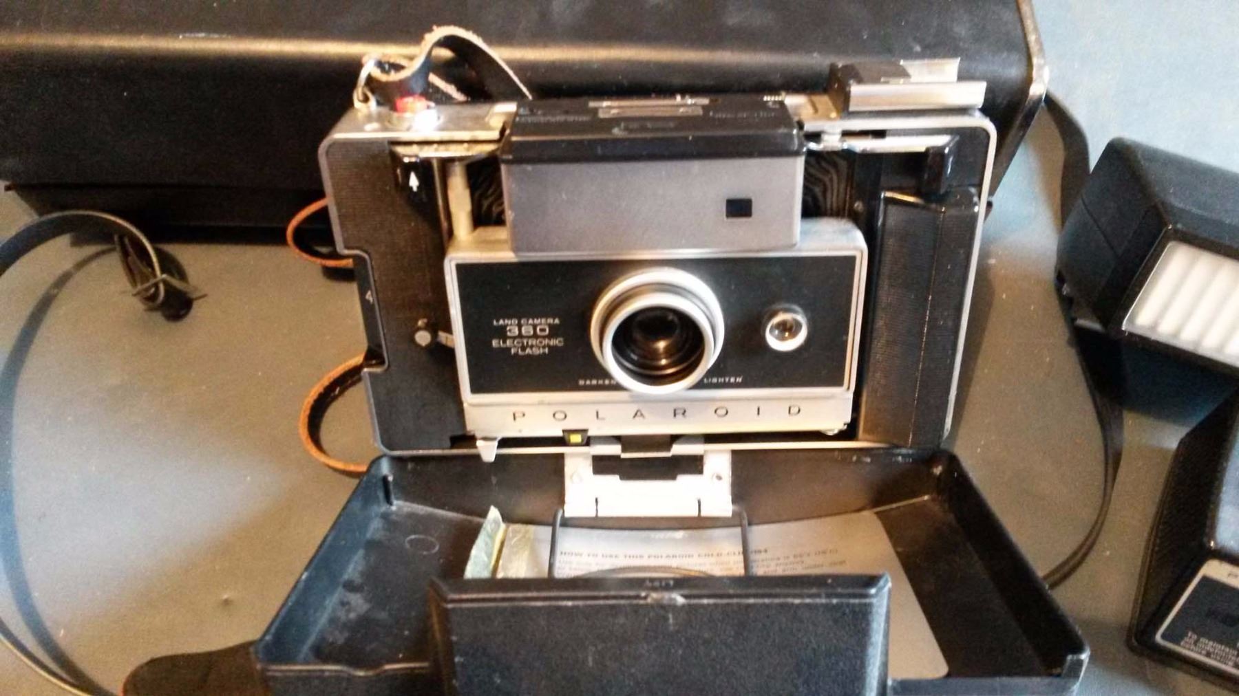 Polaroid 360 Land Camera With Case & Accessories Bodnarus Auctioneering