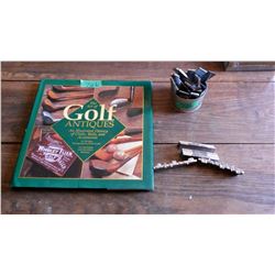 Golf Antique Guide Book & Lead Stamps