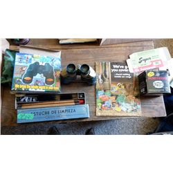 Night Vision 10x35 Binoculars, Ammunition Boxes, Misc.