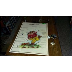 Golf Poster & Misc. Trophies