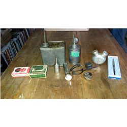 Collection Of Tins, Vintage Flashlight