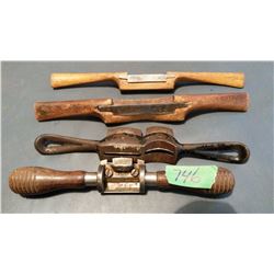 Lot Of Vintage Spoke Shavers (4) (1 Stanley No. 67)