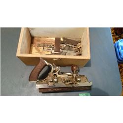 Vintage Stanley Sweetheart Plane No 45 With Blades & Wooden Case