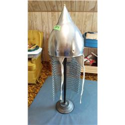 Battle Helmet With Iron Mesh & Stand (Reproduction)