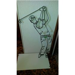 Handmade Iron Golfer & Posters