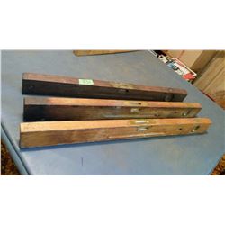 Wooden Levels (3) (1 Recta, 2 Hoppe)