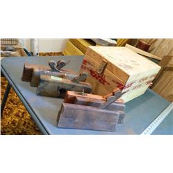 Wooden Planes (6) & Wooden Storage Box