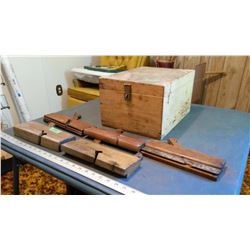 Wooden Planes (5) & Wooden Storage Box
