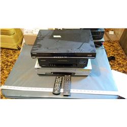 VCR’s (2) & DVD Player With Remotes (1 Remote Missing)