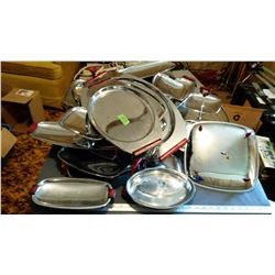 Lot Of Vintage Silverware & Lund Safe (Needs New Lock)