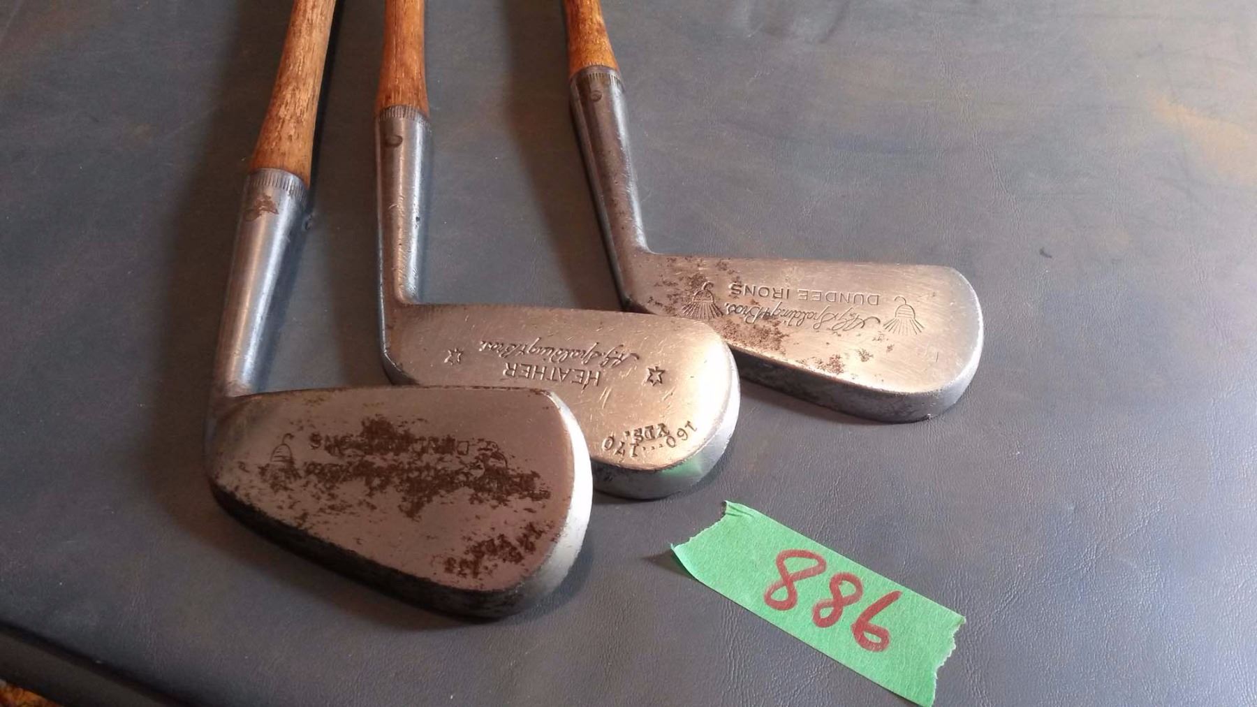 Vintage Golf Clubs With Wooden Handles (3) (AG Spalding, Gleneagles)