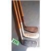 Image 1 : Vintage Golf Clubs With Wooden Handles (3) (HBC Standard, Carnoustic, Roforgan)