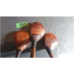 Golf Clubs (2 With Wooden Handles)