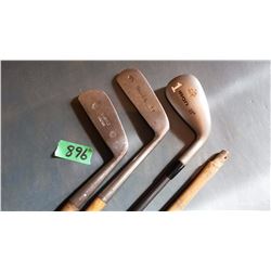 Golf Clubs (3) & Handle (Thistle, Glendale)