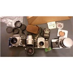 Lot Of Cameras (4) With Accessories