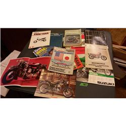 Lot Of Motorcycle Books, Pamphlets, Brochures