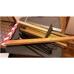 Mixed Lot Of Cane, Tripod Stand & Misc.