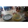 Image 2 : Clear Glass Bowl With Pyrex Bowl & Misc.