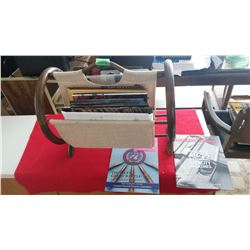 Wooden Magazine Rack With Magazines
