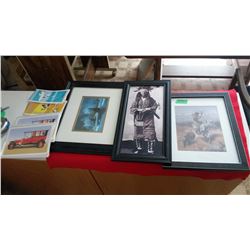 Framed Pictures (3), & Misc.