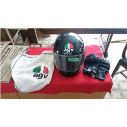 AGV Helmet With Gloves & Bag (XS)