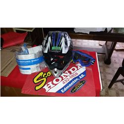 Scona Cycle Honda Helmet With Goggles & Bag CD Shield (XXL)