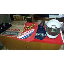 Shoei Helmet XL With Bag & With Honda Helmet Bags & Paper Bags