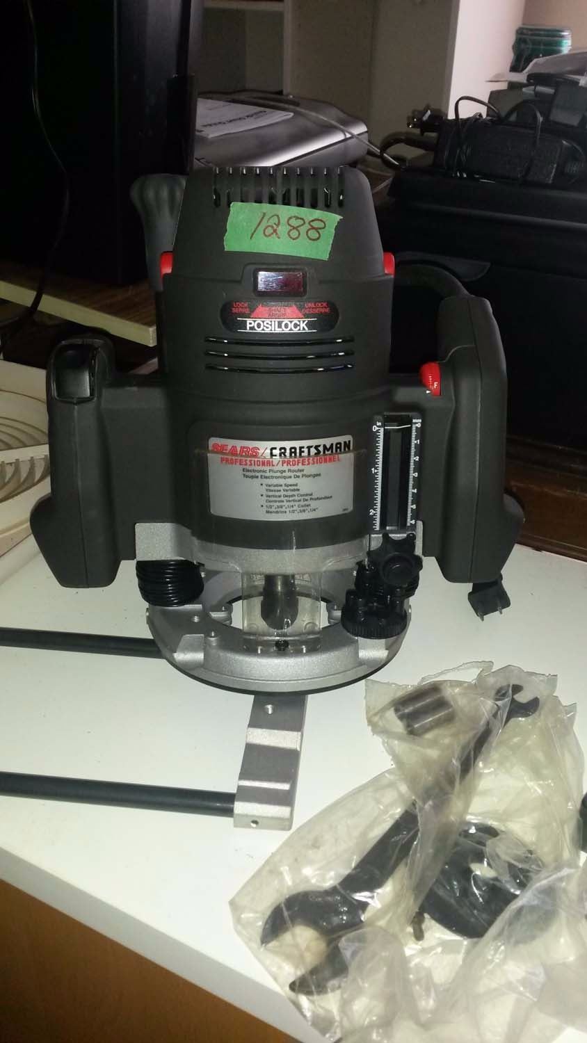 Craftsman Professional Electronic Plunge Router (Double Insulated) With ...