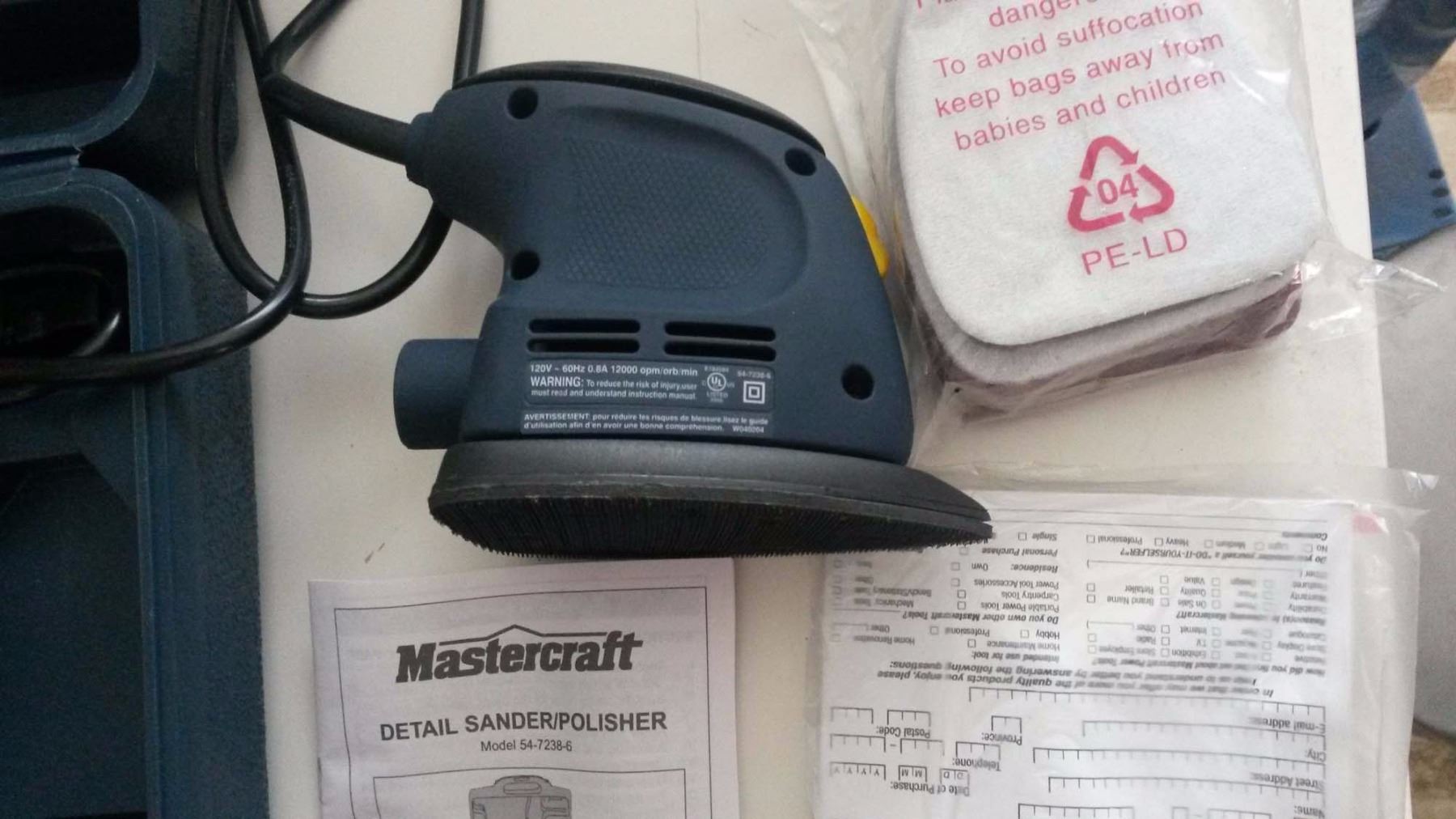 Mastercraft Detail Sander/Polisher (New) Bodnarus Auctioneering
