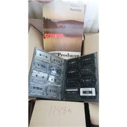 Box Of Misc. Art Books & Cassette Tapes