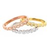 Image 1 : 14KT Tri Color Gold 0.60ctw Diamond Ring Set