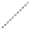 Image 1 : 14KT White Gold 3.24ctw Multi Color Sapphire and Diamond Bracelet