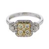 Image 1 : 14KT Two Tone Gold 0.87ctw Diamond Ring
