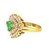 Image 2 : 14KT Yellow Gold 1.45ct Emerald and Diamond Ring