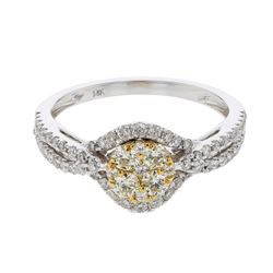 14KT Two Tone Gold 0.82ctw Diamond Ring