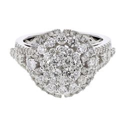 14KT White Gold 1.63ctw Diamond Ring