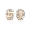 Image 1 : 18KT Two Tone Gold 0.83ctw Diamond Earrings