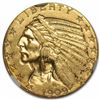 Image 1 : 1909-D $5 Indian Head Half Eagle Gold Coin NGC MS-61