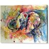 Image 1 : Big Colorful Elephant Print on Canvas