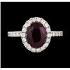 Image 1 : 14KT White Gold 2.34ct Ruby and Diamond Ring