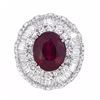 Image 1 : 18KT White Gold 4.78ct Ruby and Diamond Ring