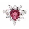 18KT White Gold 2.13ct Tourmaline and Diamond Ring