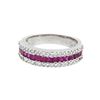 Image 1 : 14KT White Gold 0.95ctw Ruby and Diamond Ring