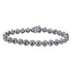 Image 1 : 14KT White Gold 0.65ctw Ruby and Diamond Bracelet