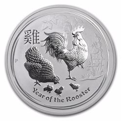 2017 Australia 1oz Lunar Rooster Silver Coin