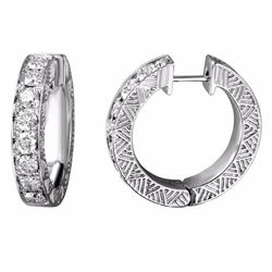 18KT White Gold 1.67ctw Diamond Earrings