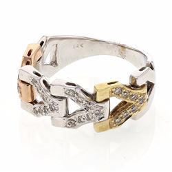 14KT Two Tone Gold 0.27ctw Diamond Ring