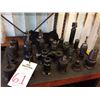 Image 2 : Lot of (44) CAT40 Holders with Huot Tool cart