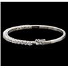 Image 2 : 14KT White Gold 3.00 ctw Diamond Bangle Bracelet
